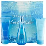 Davidoff Cool Water Woman Great Set eau de toilette 100 ml lozione corpo 75 ml Cool Water e Cool Water Gel 75 ml