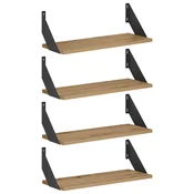 Vidaxl Stenske police 4 kos Artisan hrast 50 x 20 x 17 cm