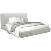 Livetastic OBLAZINJENA POSTELJA 181 cm  x 201 cm , les, kovina, umetna masa, tekstil bela
