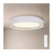 Brilagi - LED prigušiva plafonska svetiljka WALDO LED/48W/230V precnik 40 cm bela/srebrna + daljinski upravljac