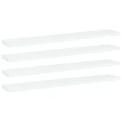Police za knjige 4 kom bijele 60x10x1,5 cm konstruirano drvo