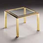 Casa Padrino luxury brass coffee table 70 x 70 x H. 49 cm - Made in Italy