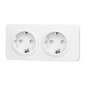 Aigostar - Kucna uticnica sa ramom 2Z SCHUKO 250V/16A bela