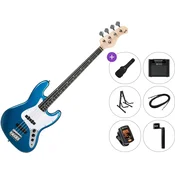 PSD Guitars JZB-100 Premium SET Blue Električna bas kitara