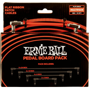 Ernie Ball Flat Ribbon Patch Cables Pedalboard Rdeča 15 cm-30 cm-60 cm-7,5 cm Kotni - Kotni