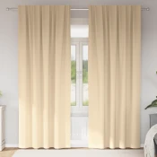 vidaXL Zavese z zavesami 2 pcs krema 245 x 140 cm Poliester