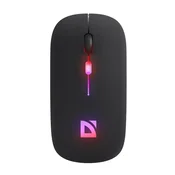 Defender Bežicni miš defender touch mm-997, opticki, 1600 dpi, 2.4 ghz + bluetooth, crni, rgb, punjiv, bezklikovni tihi
