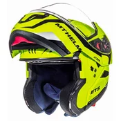 MT HELMETS motoristična čelada s tipom navzgor Atom Divergence, fluo rumena