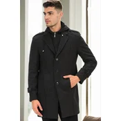PLT9334 DEWBERRY MENS COAT-PATTERNED ANTHRACITE