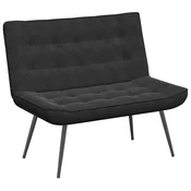 Vidaxl Klop črn 110x74x84 cm žamet