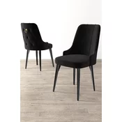 HANAH HOME Set 4 stolice Newa Black