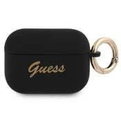 Guess Etui Guess Silicone Vintage Script za AirPods Pro - črno