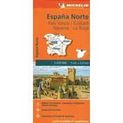 shumee Severna Španija. Baskija, Navarra, La Rioja. Cestni in turistični zemljevid Michelin 573