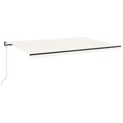 Vidaxl Avtomatsko zložljiva tenda 500x350 cm krem