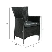 Homestar Stol WICKER-1 črn