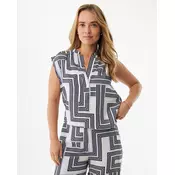 Mexx Ženska bluza MF006103661W, Bez rukava, Crno-bela