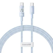 Punjac i podatkovni 100W USB-C na USB-C kabel Baseus Gem - 2m - galaxy blue