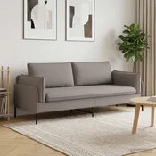 vidaXL 3-sedežna sedežna Taupe 222 x 81 x 89 cm Blago