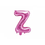 PartyDeco Balon iz folije Mini - črka Z 35 cm roza