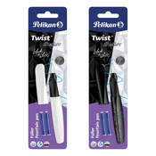 Pelikan nalivno pero Twist P457 M, L+R, na blistru, sort