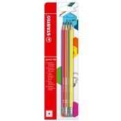 Set grafitnih olovaka Stabilo - HB, 4 komada, s gumom
