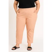 Plus size elegantne hlače, marelične