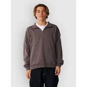 Rip Curl Premium Surf Qtr Zip Crew Sweater deep mushroom