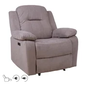 Homestar Električni naslanjač LOWRI z mehanizmom za počivalnik taupe