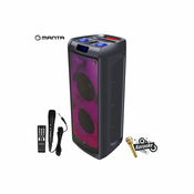 MANTA SPK5350 Flame, Karaoke, vgrajena baterija, Bluetoth/USB/MP3/RADIO FM, Disco LED lučke, TWS, Super Bass, Power bank, 10.000W P.M.P.O