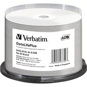 Disk DVD+R DL VERBATIM DataLifePlus, 8.5 GB, 50 kosov