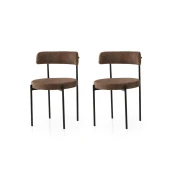 Hanah Home Set stolica Gini, 48,5x75,5x50,5 cm, 2 komada, Braon-crne