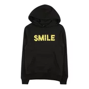 Kids Yellow Smile Box Hoody black