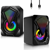 Forev FV-209 Zvucnici, RGB Svetlo, 6W, Crni