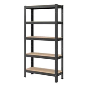 Songmics Robusten regal 30x75x150 cm črne barve