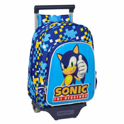 Školski Ruksak s Kotacima Sonic Speed 26 x 34 x 11 cm Plava