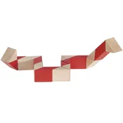 Logicka drvena 3D slagalica Fridolin - Zmija, prirodna/crvena