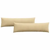 Vidaxl Blazine za kavč 2 szt. Siva zelena 145 x 40 cm Žametna tkanina