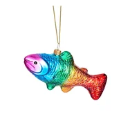 Steklen okrasek za jelko 7 cm Rainbow Trout – Sass & Belle