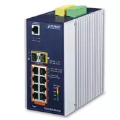 shumee Industrijsko stikalo Planet P30 DIN L3 8P 10/100/1000T 802.3bt PoE + 2-portno 100/1000X SFP upravljano, IGS-6325-8UP2S