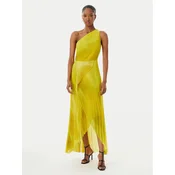 Simona Corsellini Cocktail obleka P26CEAB11301 Rumena Slim Fit