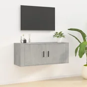 Zidni TV ormaric siva boja betona 100x34,5x40 cm