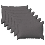 vidaXL Prevleka za blazino 6 pcs HOUTEN Svetlo siva 40 x 60 cm