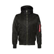 ALPHA INDUSTRIES Zimska jakna MA-1 HOODED, črna