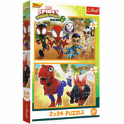 Spidey in dinozavri 2x24-delna sestavljanka - Trefl