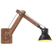 vidaXL Zidna svjetiljka u industrijskom stilu tamnocrna okrugla E27