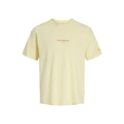 JACK & JONES Majica JORHyeres  svetlo modra / pastelno rumena / oranžna / malina