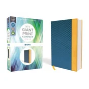 Niv, Giant Print Compact Bible for Boys, Leathersoft, Blue, Red Letter Edition, Comfort Print