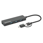 Manhattan 4-Port USB 3.0 Type-C Type-A Combo Hub