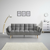 Bessagi Home zofa s posteljno funkcijo Cora (tekstil), siva