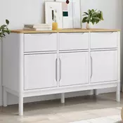 Komoda FLORO bijela 114 x 43 x 74 cm od masivne borovine